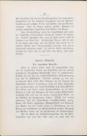Zweiter Abschnitt. Die einzelnen Bezirke.