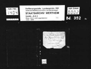Gültbuch des Bronnbacher Hofs in Würzburg