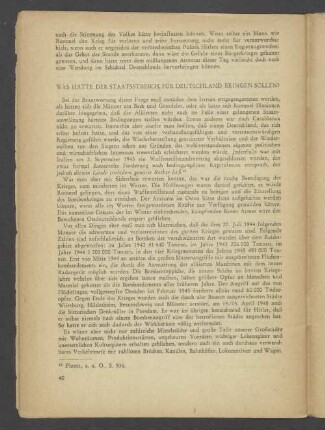 Was hätte der Staatsstreich für Deutschland bringen sollen?