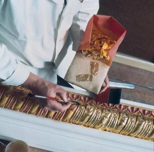 Würzburger Residenz. Innenansicht mit Restaurationsarbeiten