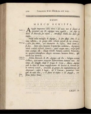 LXXIV. Marco Agrippa. [ ... mit Abbildungsbeschreibung.]