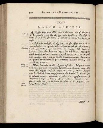LXXIV. Marco Agrippa. [ ... mit Abbildungsbeschreibung.]