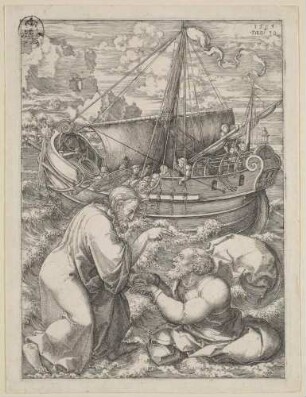 Christus läuft über das Wasser