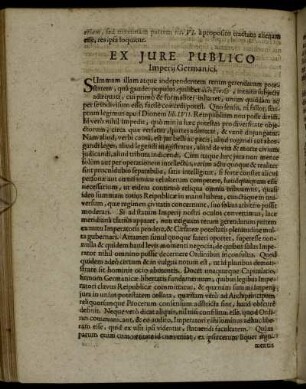 Ex Jure Publico Imperij Germanici.