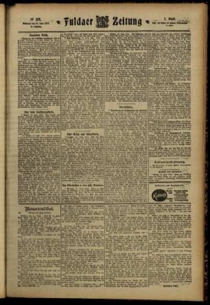 Zweite Ausgabe vom Mittwoch, den 19. Juni 1912.