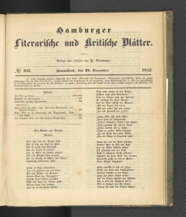 No. 103. 25. Dezember 1852