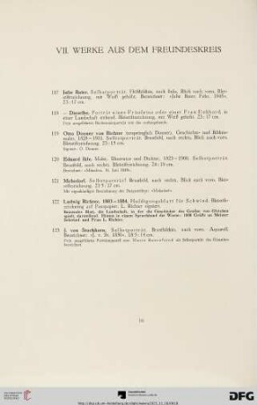 VII. Werke aus dem Freundeskreis (Nr. 117-123)