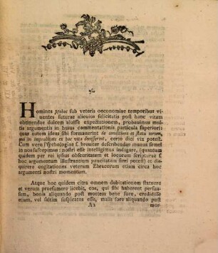Animadversionum ad phychologiam sacram particula ..., 3. Commentatio qva ad sacra pentecostalia religiose celebranda ... excitat ...