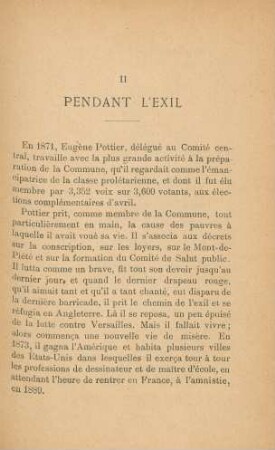 II Pendant L'Exil