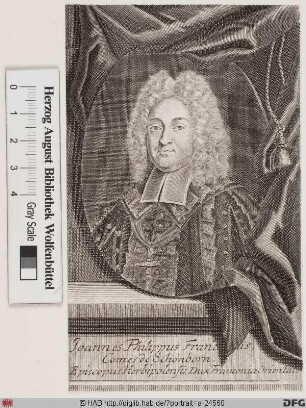 Bildnis Johann Philipp Franz (1701 Reichsgraf von Schönborn), 1719-24 Fürstbischof von Würzburg