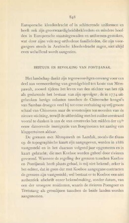 Bestuur en bevolking van Pontijanak