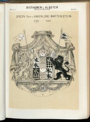 Taf. 113. Breslau Bisthum. - Joseph Fürst v. Hohenlohe-Bartenstein. 1795 - 1811