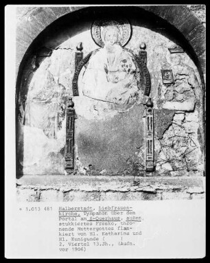 Thronende Muttergottes, flankiert von der heiligen Katharina und der heiligen Kunigunde
