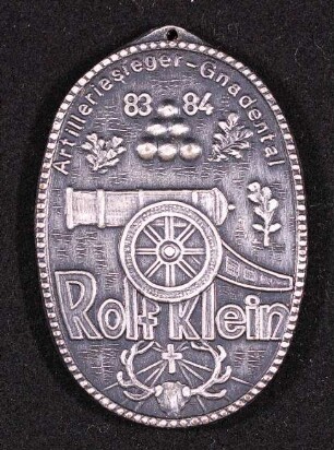 Orden Artilleriesieger Neuss 1983/84 Rolf Klein