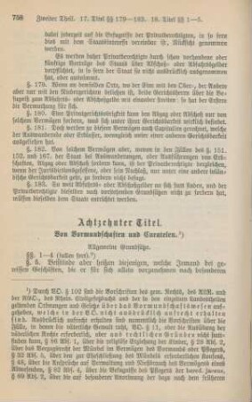 Achtzehnter Titel. Von Vormundschaften und Curatelen