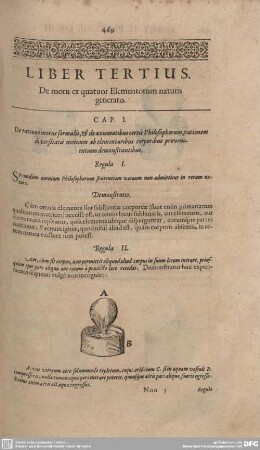 Liber Tertius. De motu ex quatuor Elementorum naturis generato.