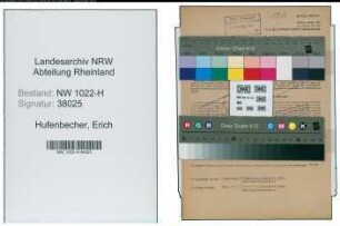 Entnazifizierung Erich Hufenbecher , geb. 08.06.1902 (Buchhalter)