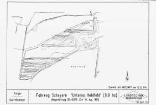 Fahrweg Scheyern 'Unteres Hohlfeld' (9.9 ha) (Wegermittlung SEL-DGPS, 13. + 14. Aug.1991)