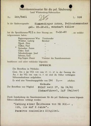 Simmendinger, Anton