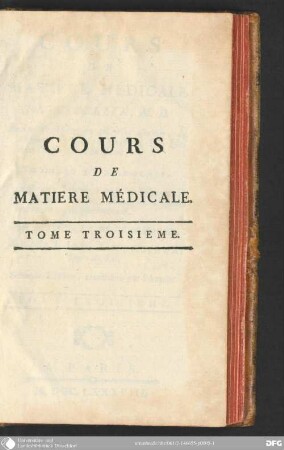 3: Cours de Matière médicale