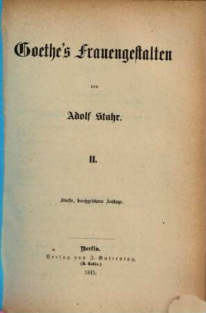 Goethe's Frauengestalten, 2