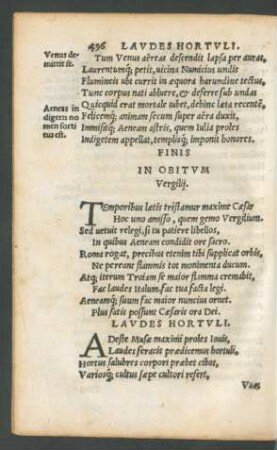 Laudes Hortuli.
