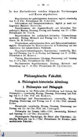 A. Philologisch-historische Abteilung.