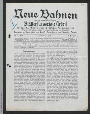 Entwürfe zum Titelkopf der Neuen Bahnen