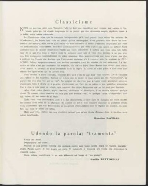 Udendo la parola: "tramonta"