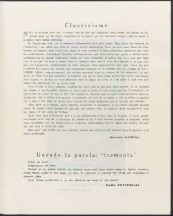 Udendo la parola: "tramonta"