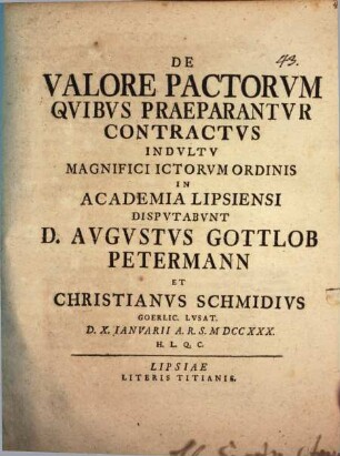 De valore pactorum, quibus praeparantur contractus
