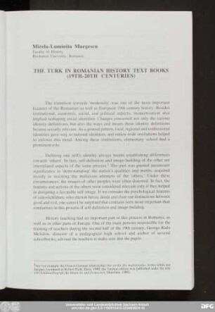 Mirela-Luminita Murgescu The Turk In Romanian History Text Books (19th-20th Centuries)