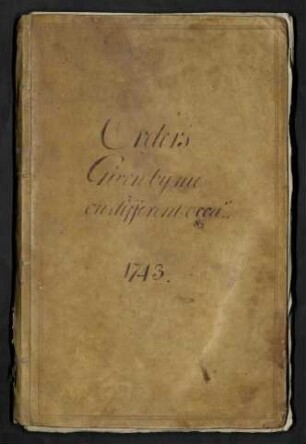 Orders given by me on different occa' 1743