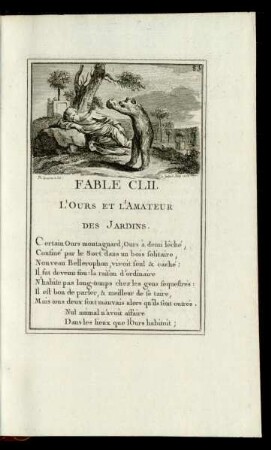 Fable CLII. L'ours Et L'Amateur.