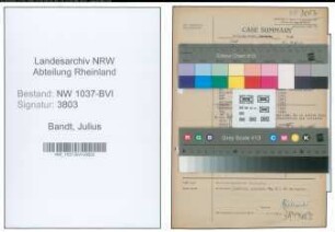 Entnazifizierung Julius Bandt , geb. 16.03.1897 (Postschaffner)