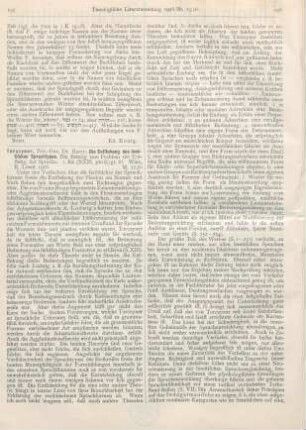 195-197 [Rezension] Torczyner, Harry, Die Entstehung des semitischen Sprachtypus. Ein Beitrag zum Problem der Entstehung der Sprache. 1. Bd