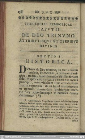 Caput II De Deo Trinuno Attributisque Et Operibus Diuinis