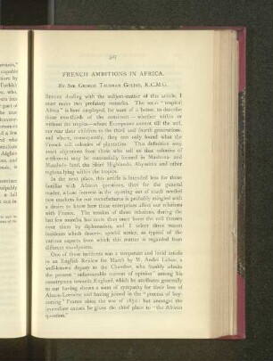 French Amitions in Africa.