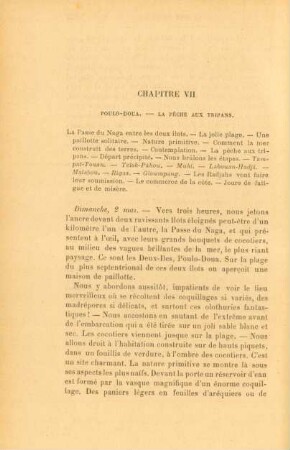 Chapitre VII. Poulo-Doua. - La peche aux Tripans