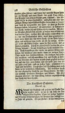 Die Keuschheit Susannae. Daniel. 13.