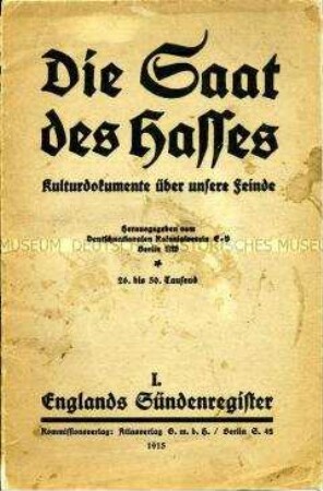 Antibritische Propagandaschrift aus dem 1. Weltkrieg