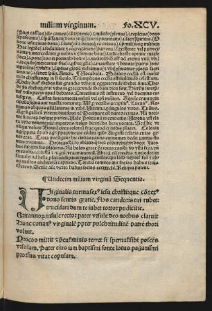 Undecim milium virginum Sequentia.