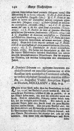 Epitome canonum ecclesiasticorum ex conciliis Germaniae et aliis fontibus iuris ecclesiastici Germanici collecta.