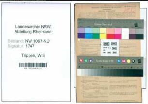 Entnazifizierung Willi Trippen , geb. 28.07.1900 (Fischhaendler)