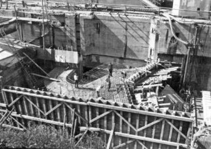 Bau der zweiten Schleuse Neckarsteinach/Neckar