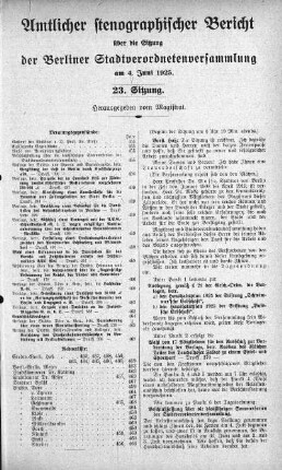 Sitzung 23., 4. Juni 1925