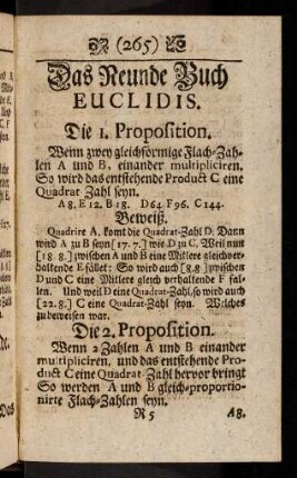 265-290, Das Neunde Buch Euclidis.