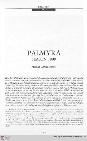 11: Palmyra : season 1999