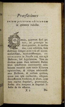 Praefationes trium priorum editionum in epitomen redactae.