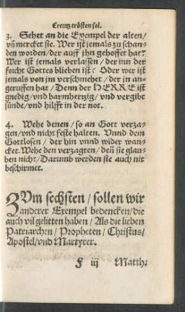 Zum sechsten/ sollen wir anderer Exempel bedencken ...
